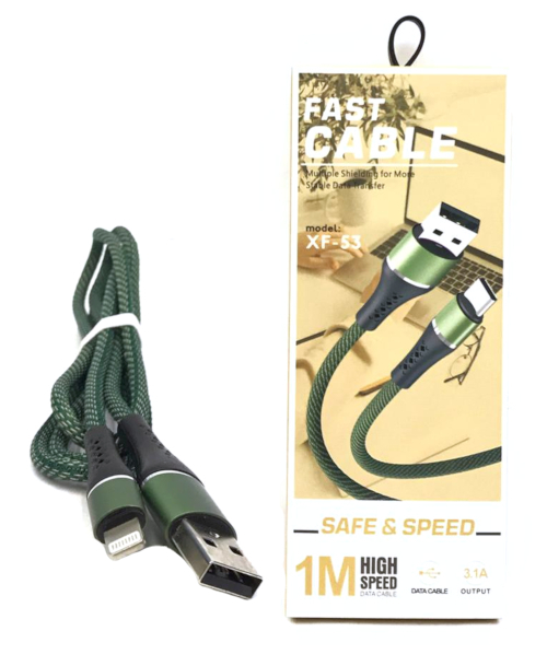 USB AM to iPhone Data & Charging Cable Braided 1m 